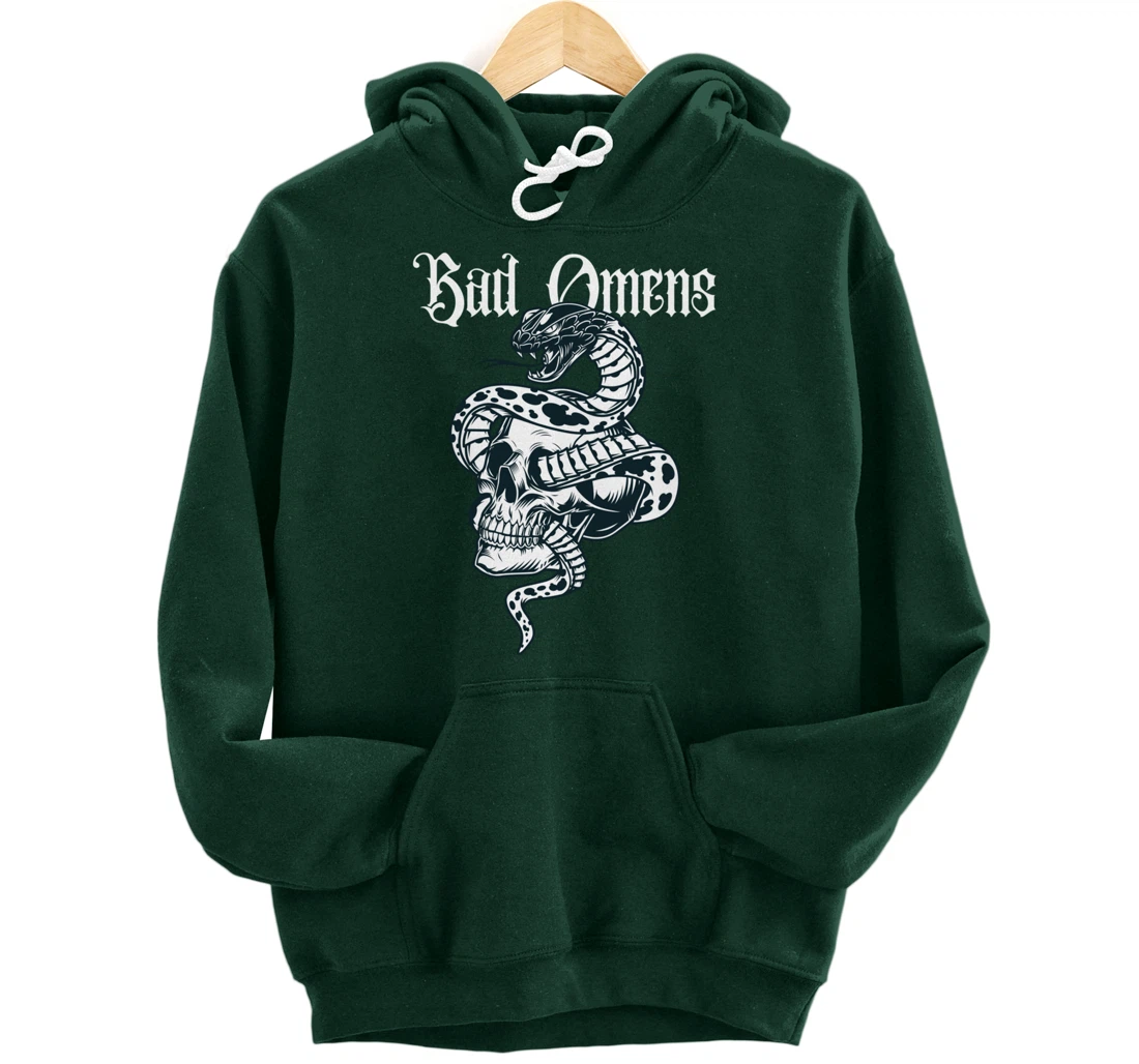 Bad Omens Tee: Mystic snake & Skull Pullover Hoodie