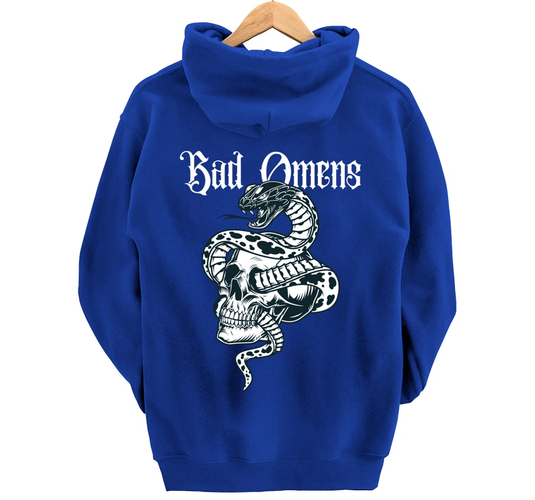 Bad Omens Tee: Mystic snake & Skull Pullover Hoodie