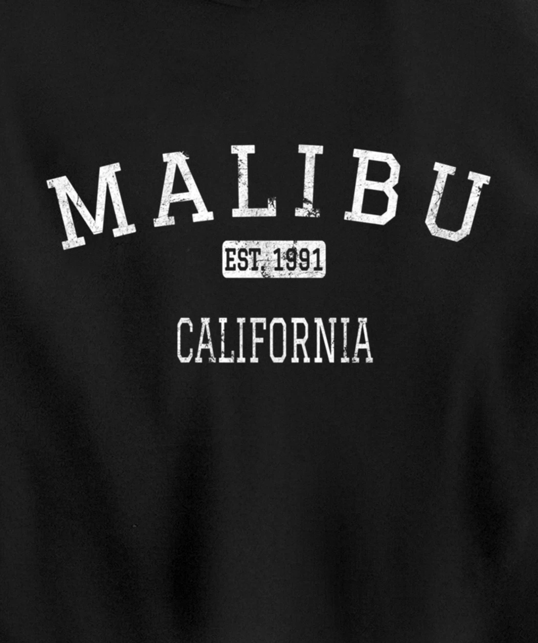 Malibu California CA Vintage Pullover Hoodie