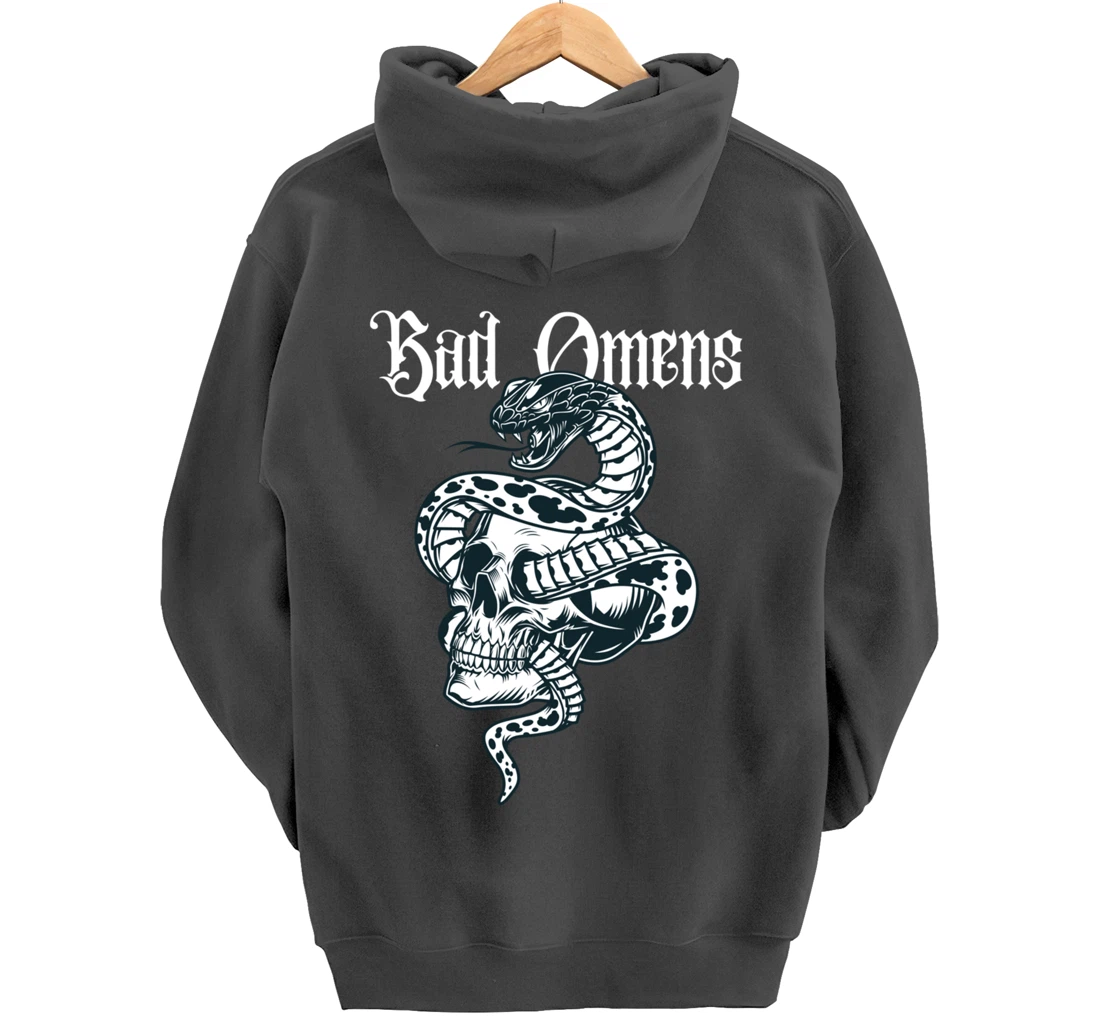 Bad Omens Tee: Mystic snake & Skull Pullover Hoodie
