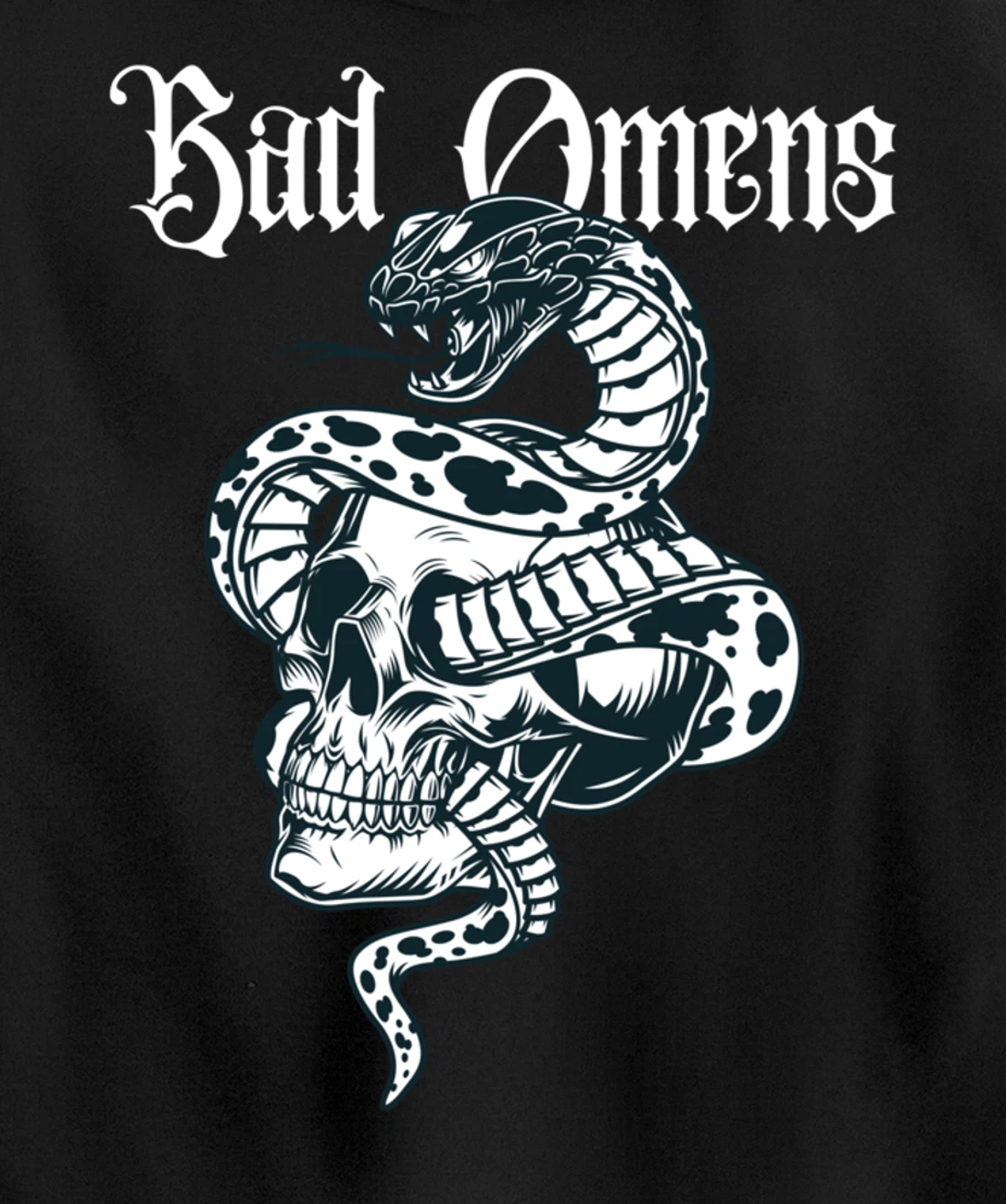 Bad Omens Tee: Mystic snake & Skull Pullover Hoodie