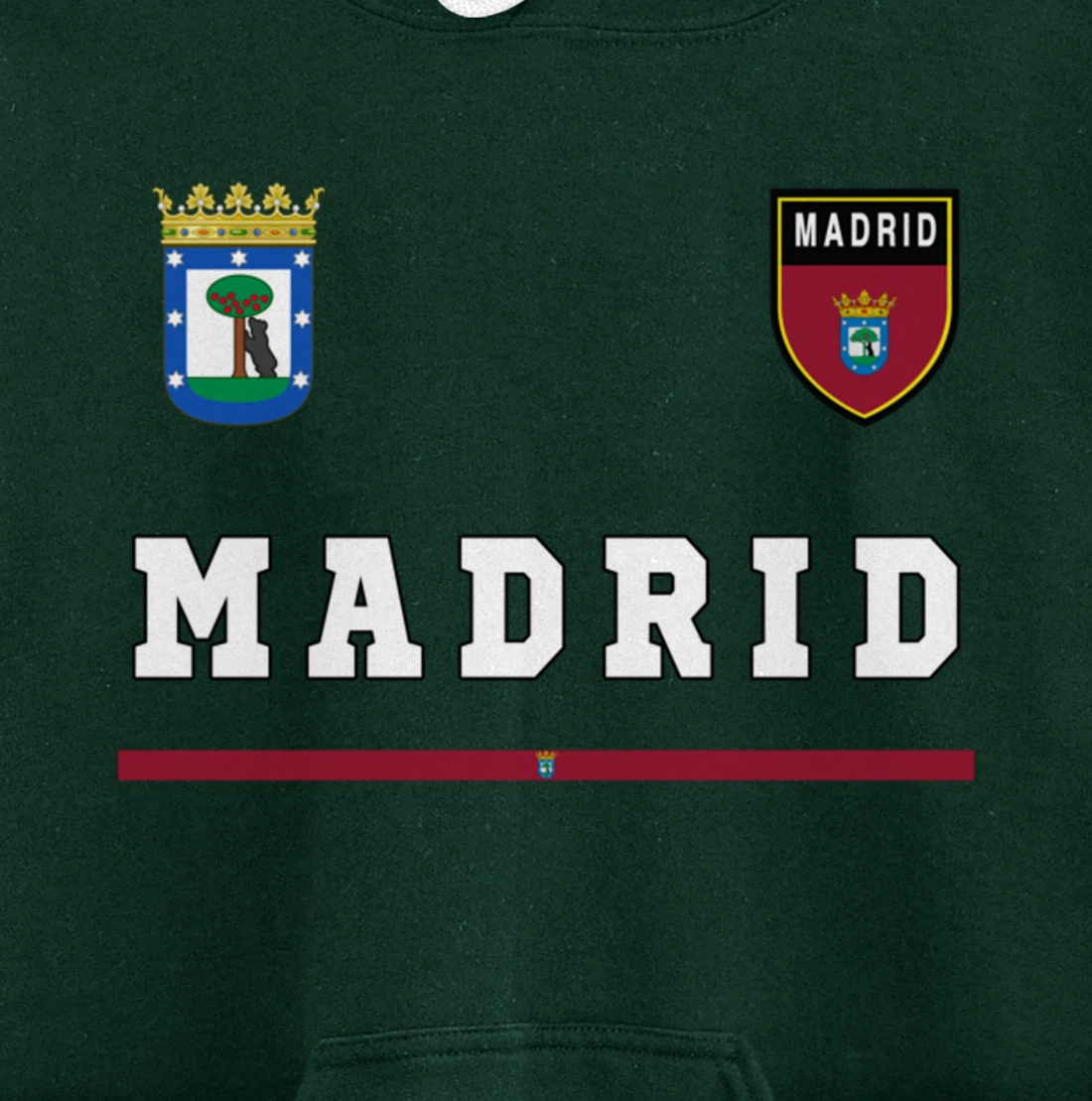 Madrid Sports/Soccer Jersey Tee Flag Football Pullover Hoodie