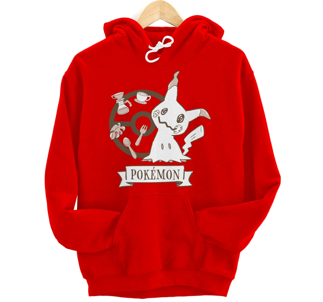 Pokémon - Mimikyu Poké Ball Cafe Drinks Pullover Hoodie
