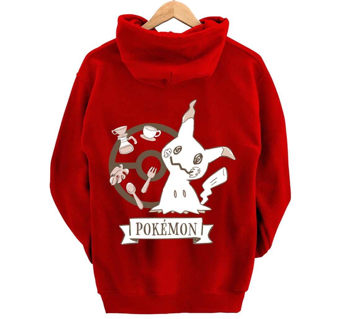 Pokémon - Mimikyu Poké Ball Cafe Drinks Pullover Hoodie