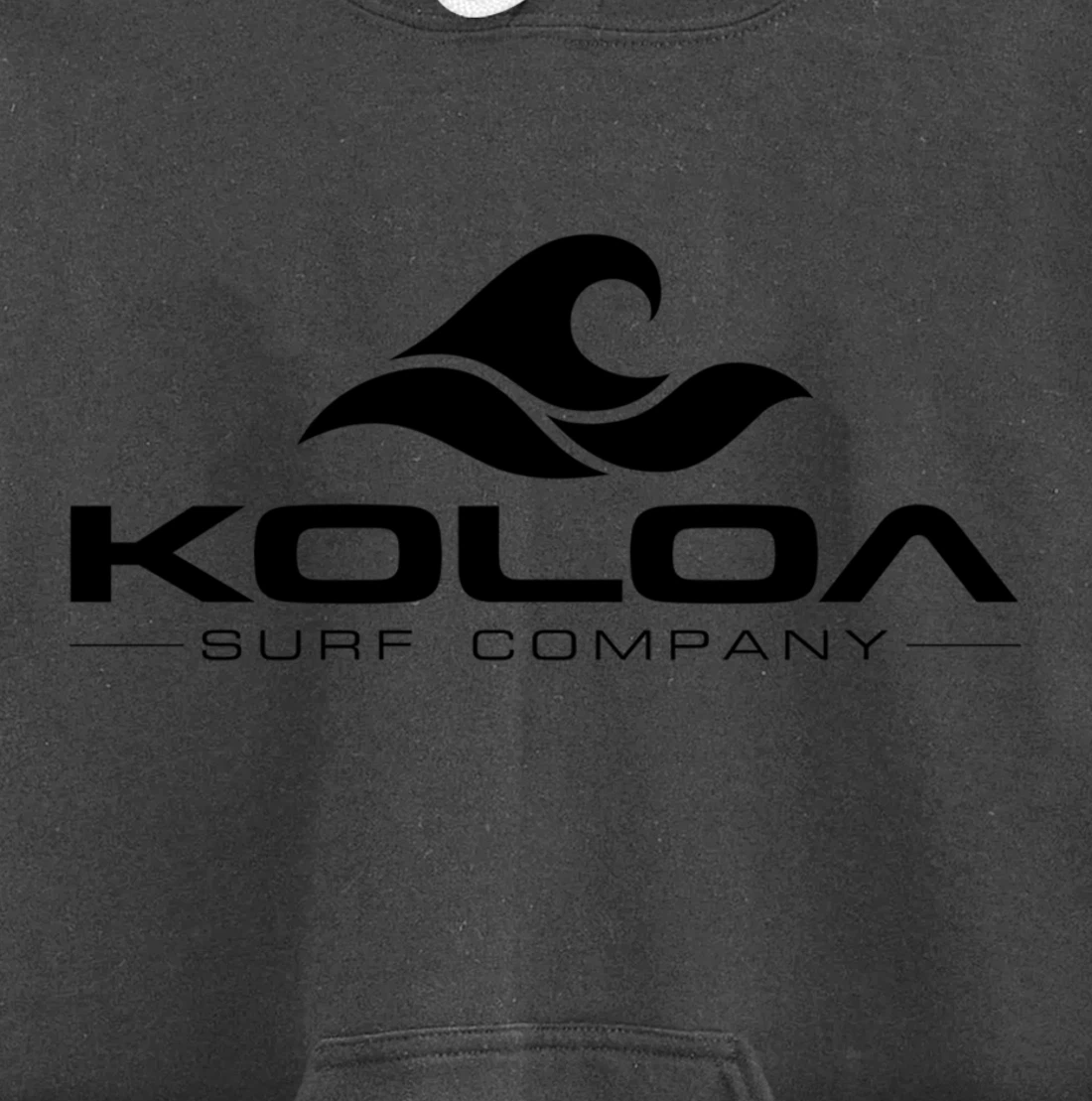 Koloa Surf Classic Wave Black Logo Pullover Hoodie