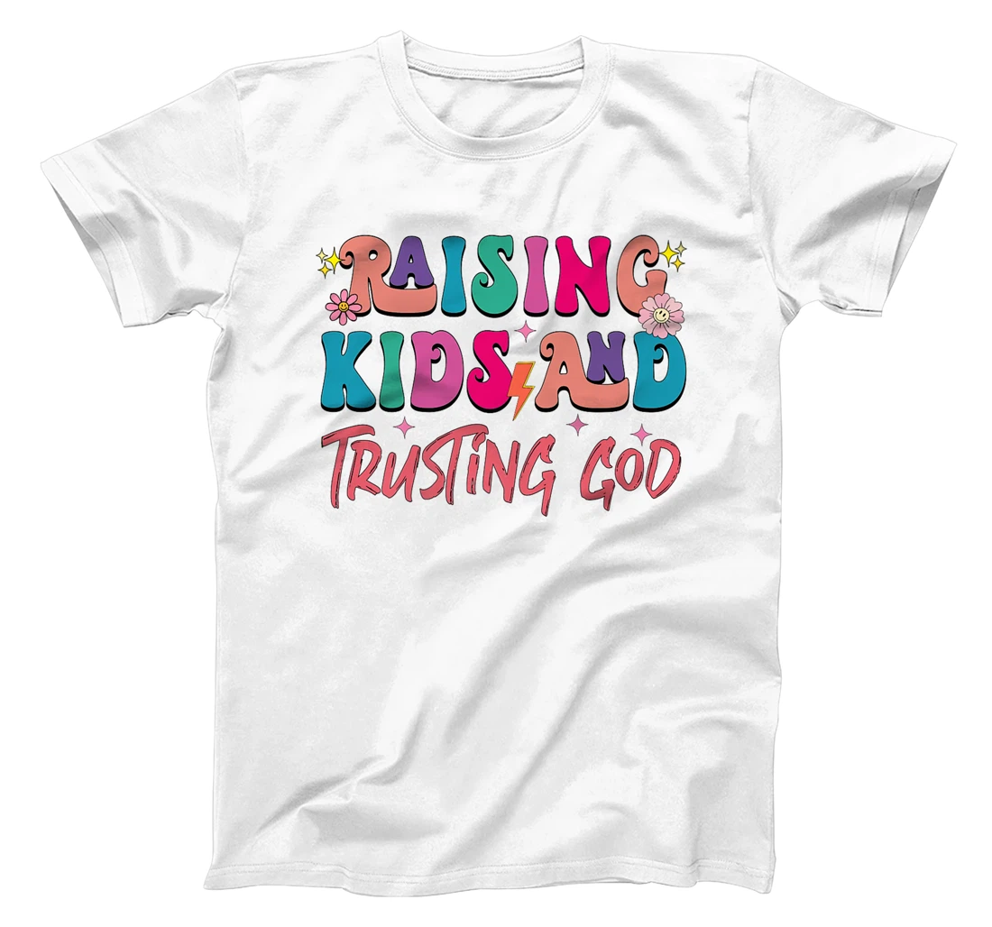 Groovy Raising Kids And Trusting God Christian men women Premium T-Shirt