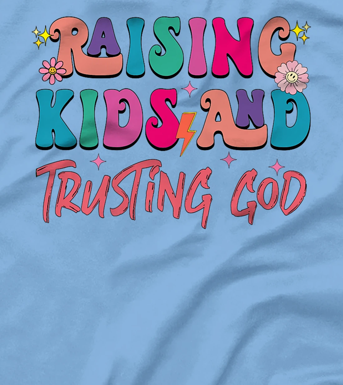 Groovy Raising Kids And Trusting God Christian men women Premium T-Shirt