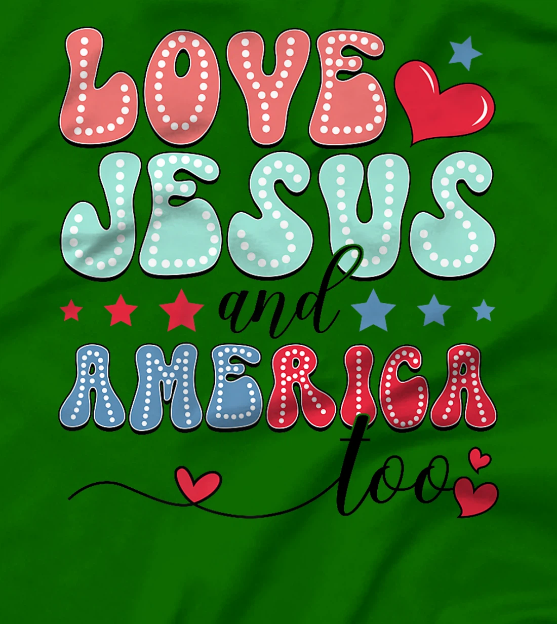 She Loves Jesus and America Too God Christian 4th of July Premium T-Shirt
