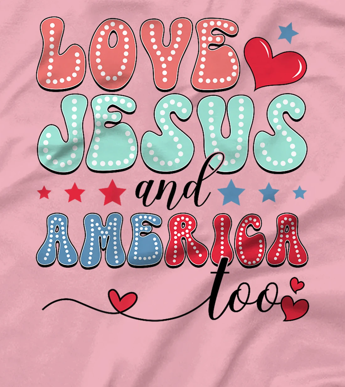 She Loves Jesus and America Too God Christian 4th of July Premium T-Shirt