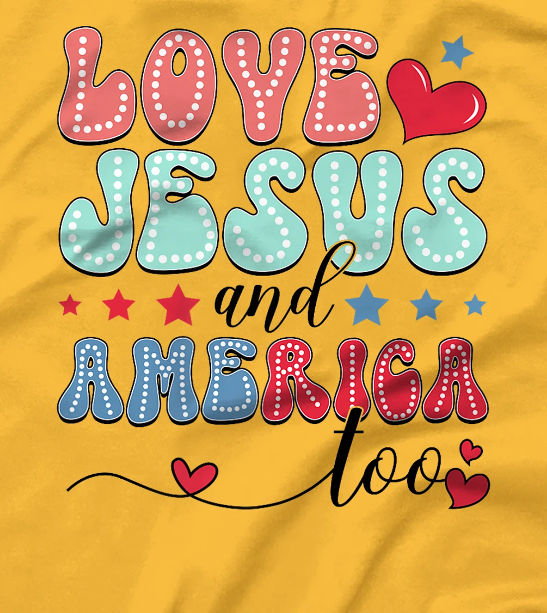 She Loves Jesus and America Too God Christian 4th of July Premium T-Shirt