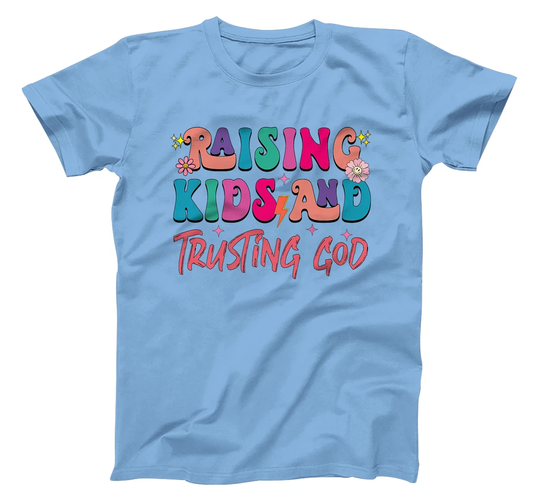 Groovy Raising Kids And Trusting God Christian men women Premium T-Shirt