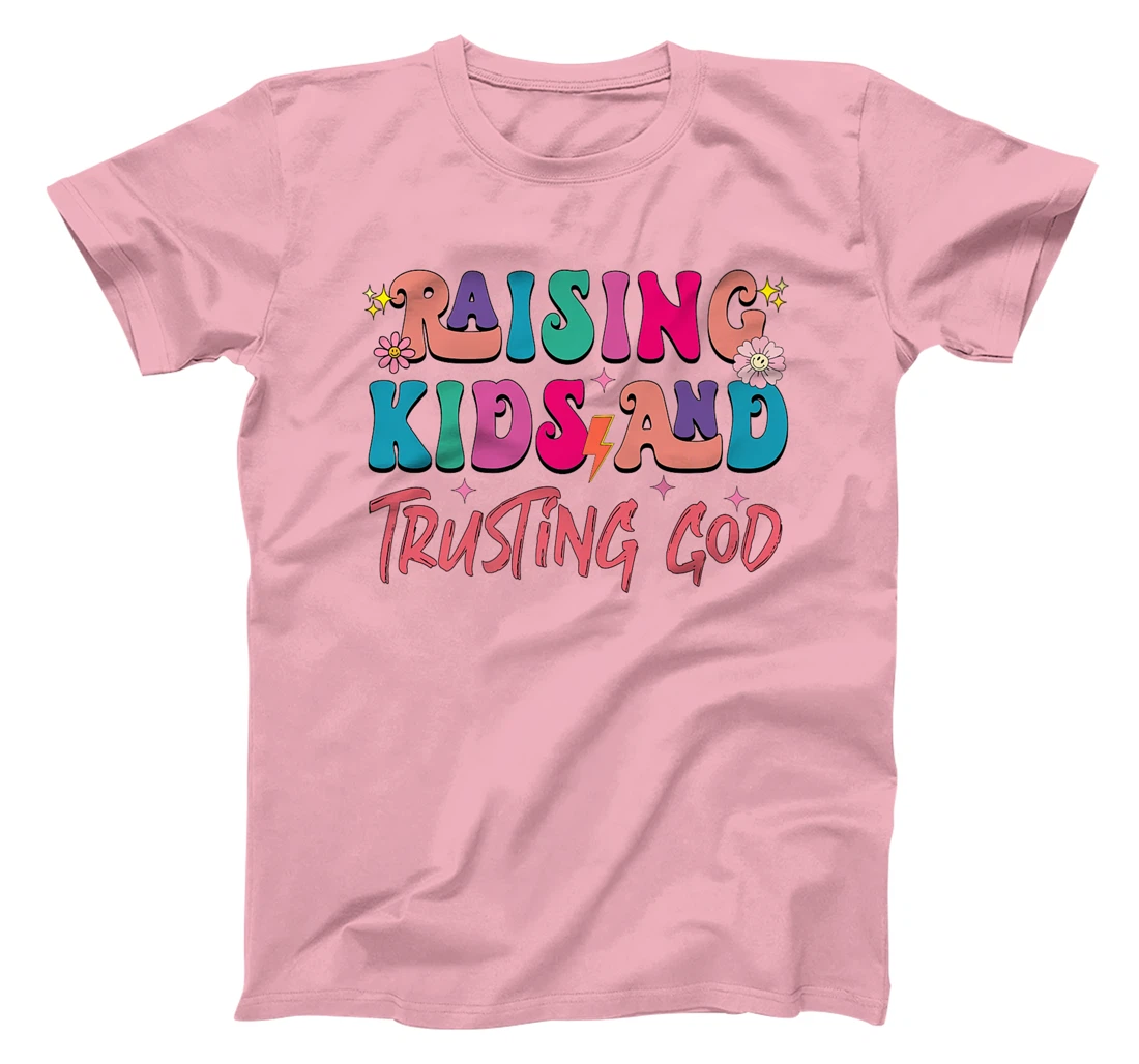 Groovy Raising Kids And Trusting God Christian men women Premium T-Shirt