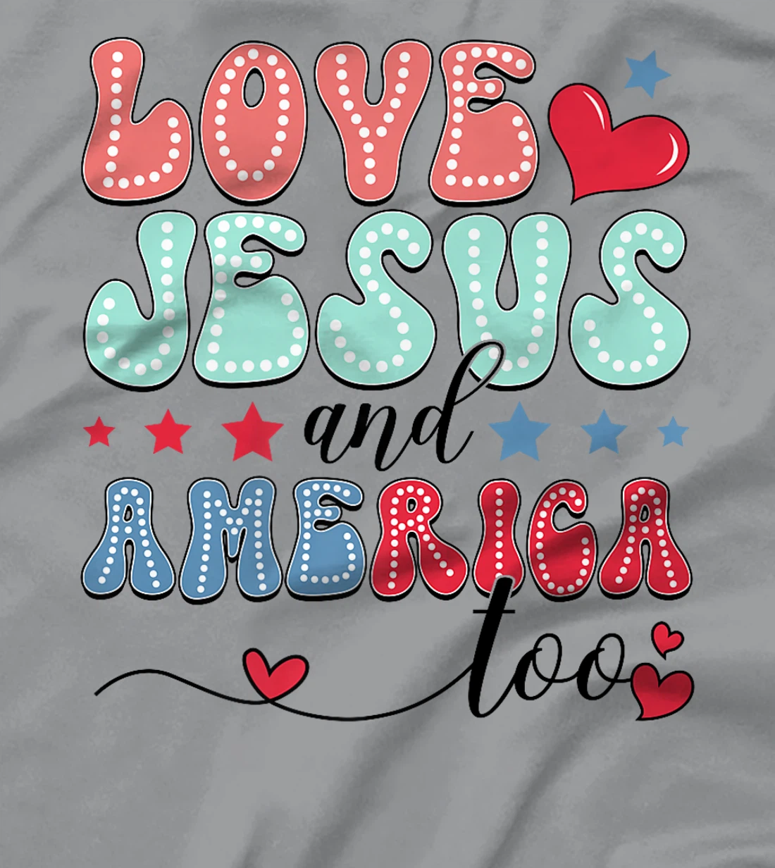 She Loves Jesus and America Too God Christian 4th of July Premium T-Shirt