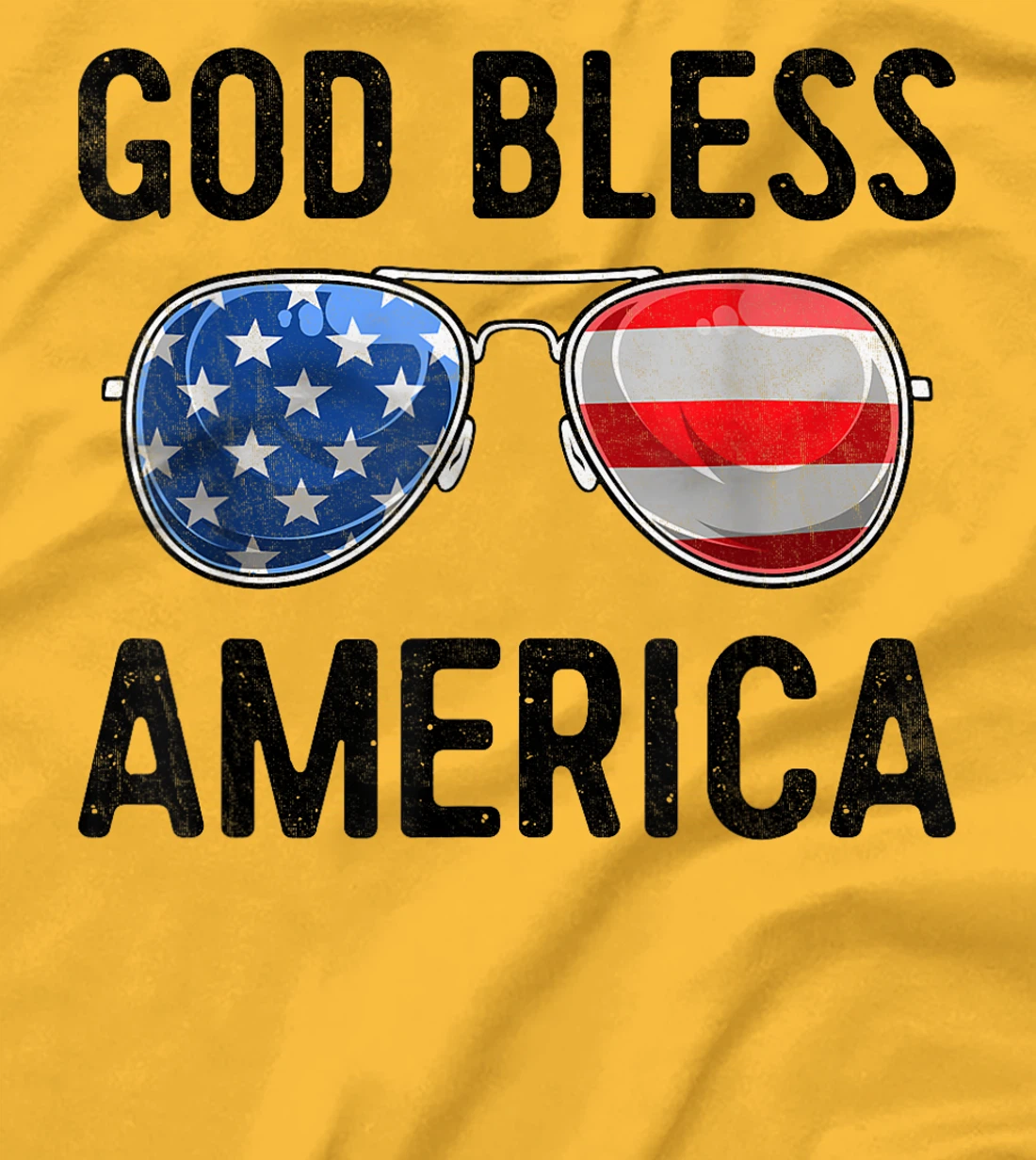 God Bless America 4th Of July Sunglasses US Flag Patriotic T-Shirt