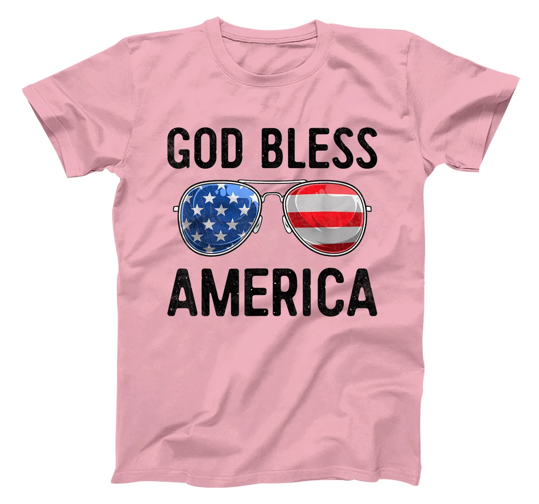 God Bless America 4th Of July Sunglasses US Flag Patriotic T-Shirt