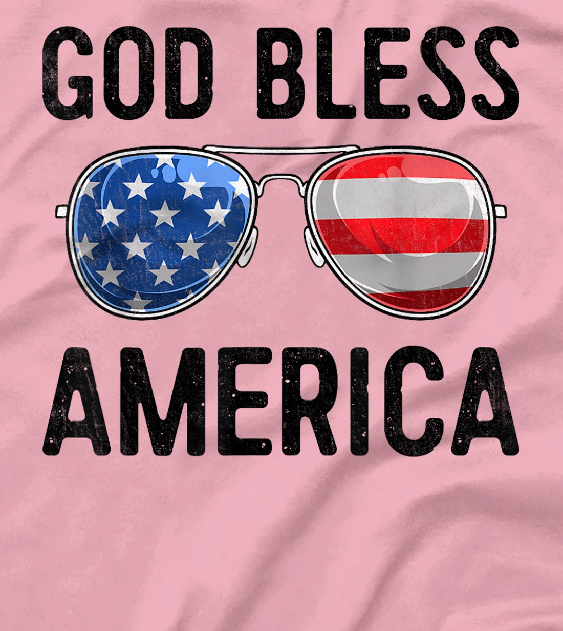 God Bless America 4th Of July Sunglasses US Flag Patriotic T-Shirt