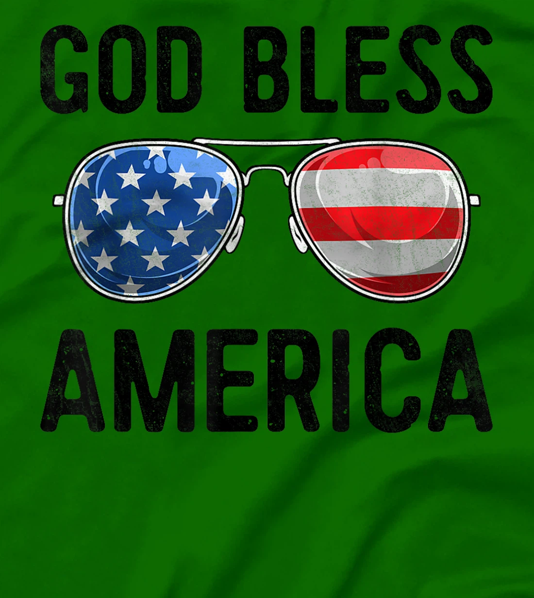 God Bless America 4th Of July Sunglasses US Flag Patriotic T-Shirt