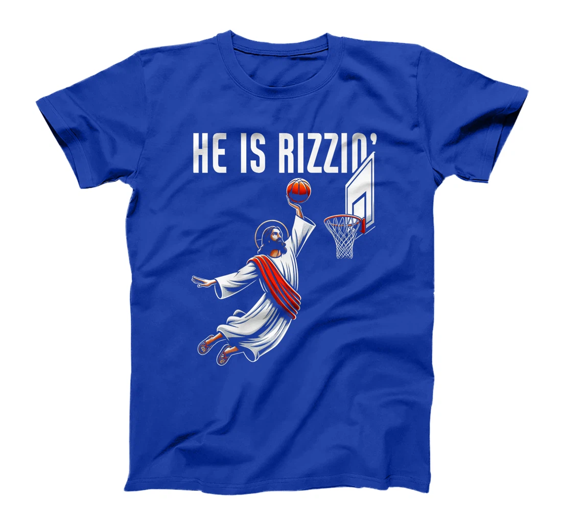 He Is Rizzin Jesus Basketball Meme Christian God Premium T-Shirt