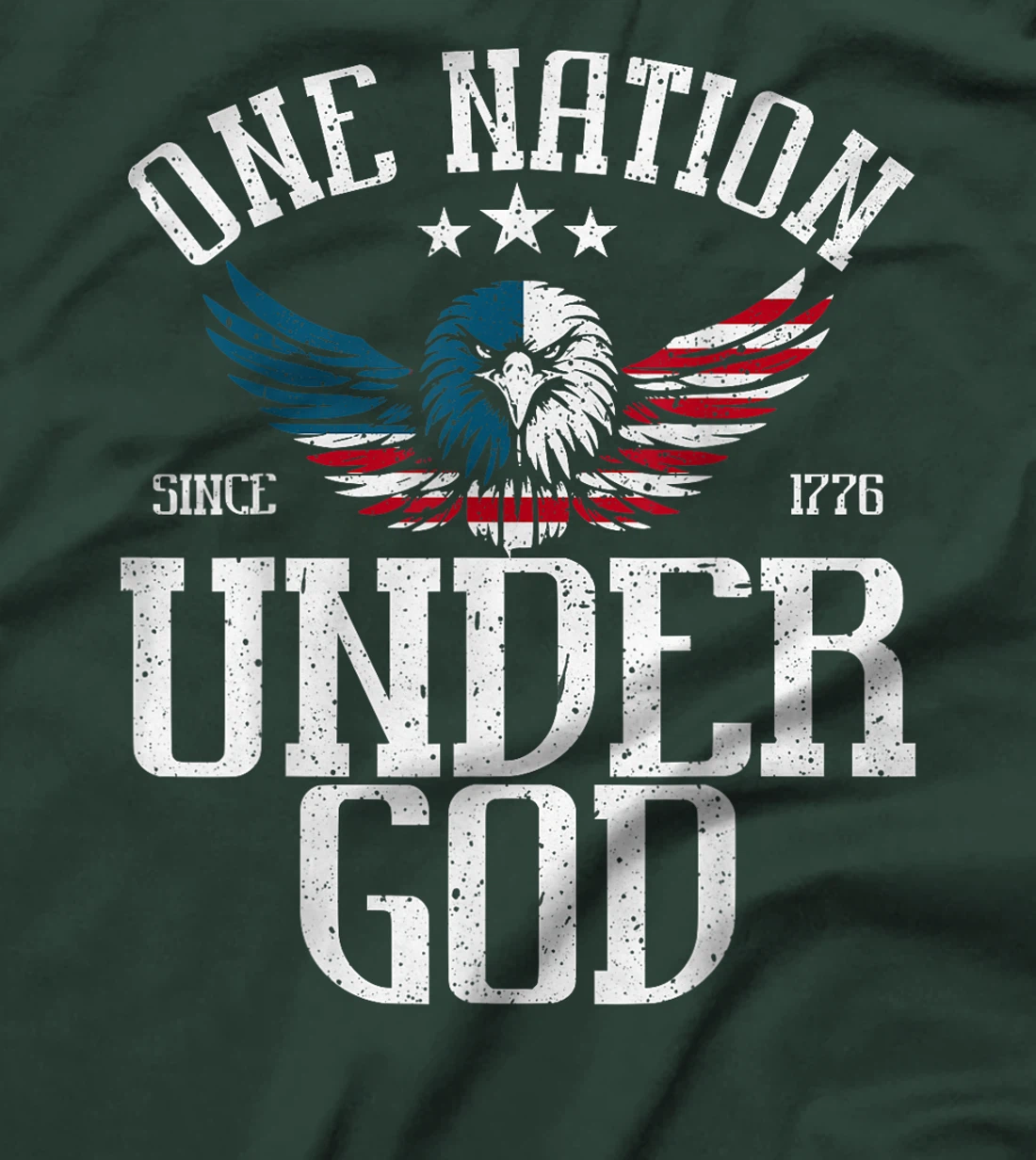 One Nation Under God T Shirt Fourth of July USA Patriotic T-Shirt