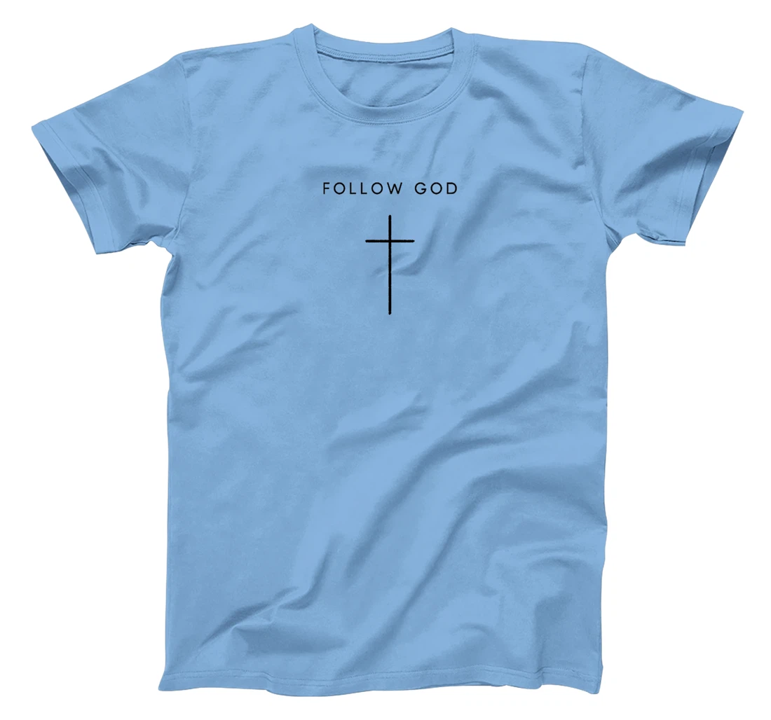 Follow God Cross - Minimalist Christian Religious Jesus Premium T-Shirt