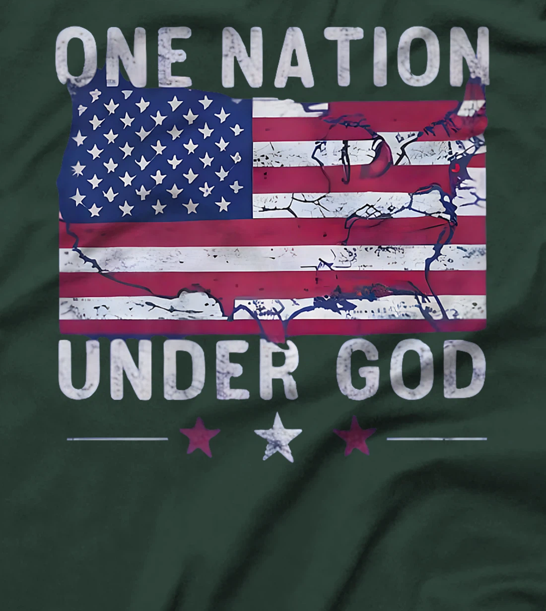 One Nation Under God 4th Of July America USA Christian Jesus Premium T-Shirt