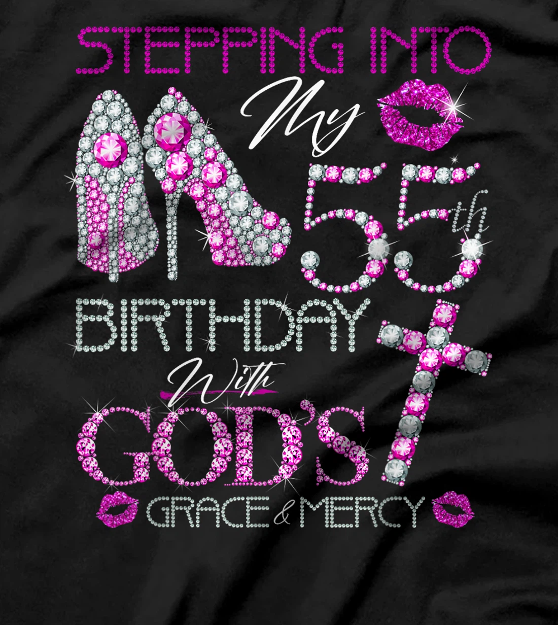 Stepping into my 55th birthday with gods grace and mercy T-Shirt