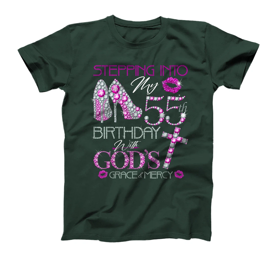 Stepping into my 55th birthday with gods grace and mercy T-Shirt