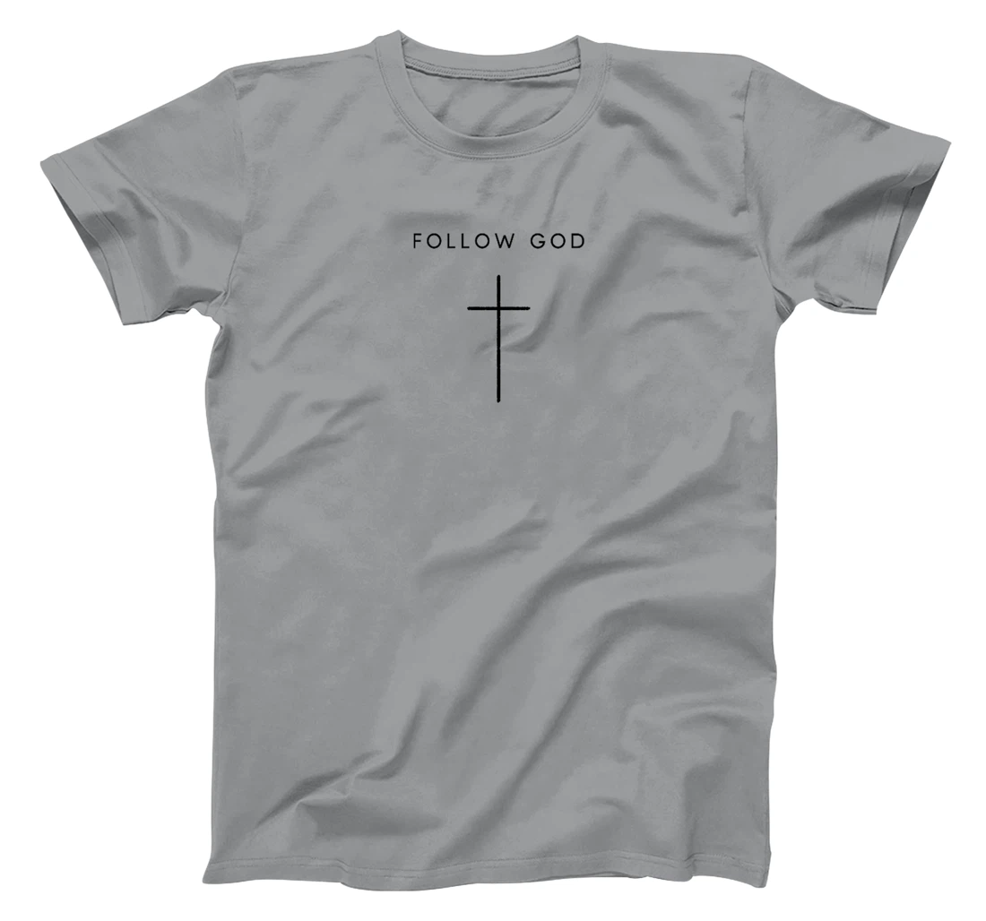 Follow God Cross - Minimalist Christian Religious Jesus Premium T-Shirt