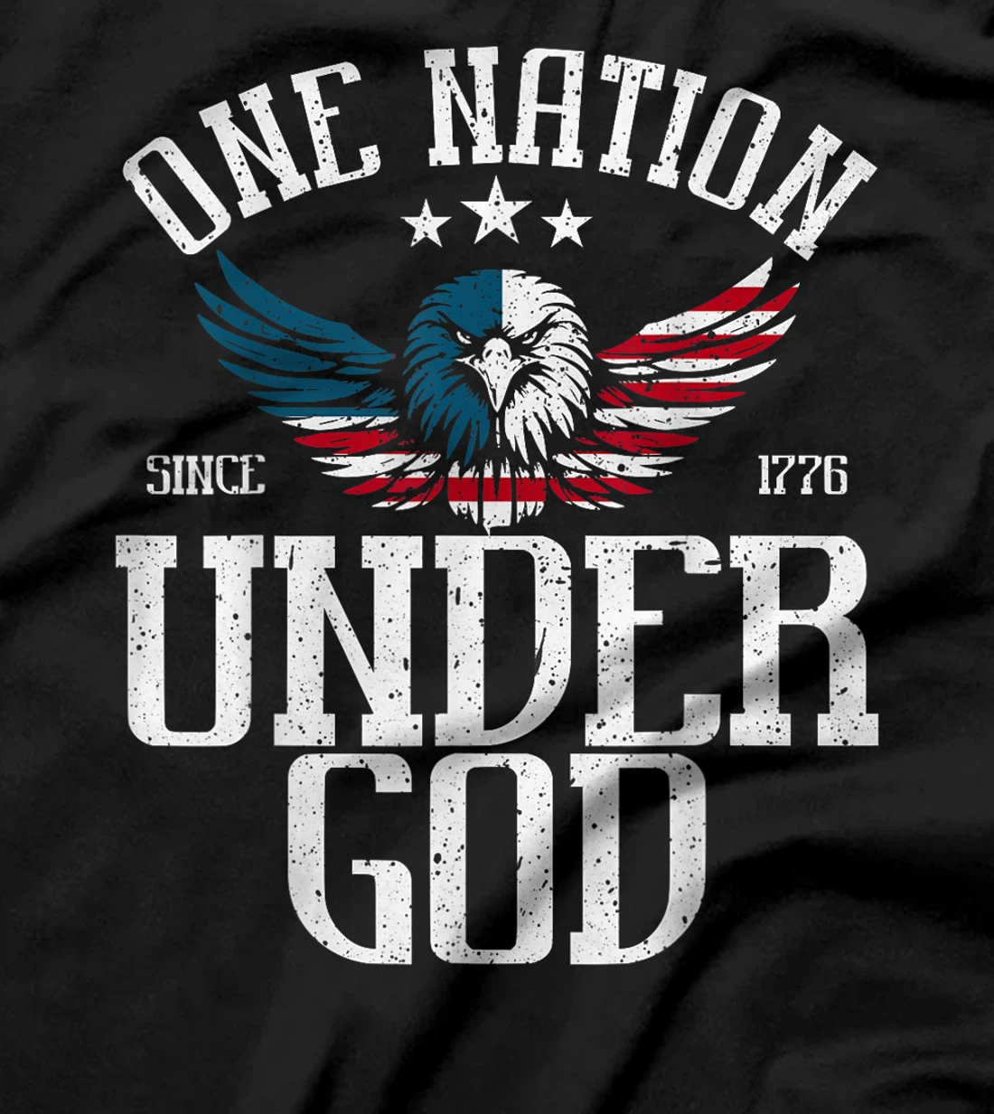 One Nation Under God T Shirt Fourth of July USA Patriotic T-Shirt
