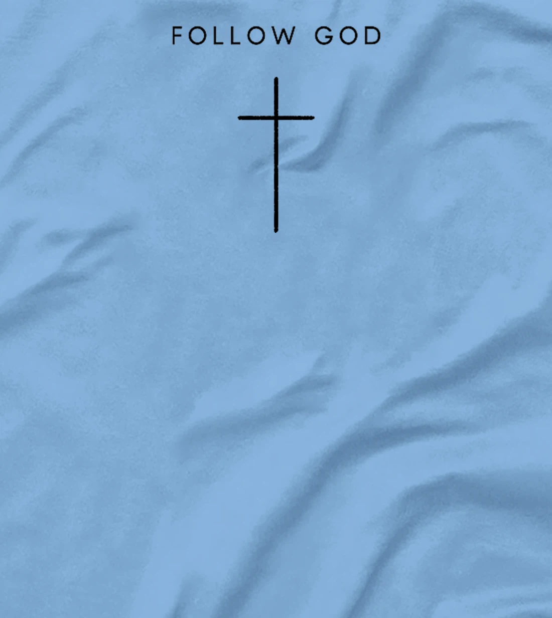 Follow God Cross - Minimalist Christian Religious Jesus Premium T-Shirt