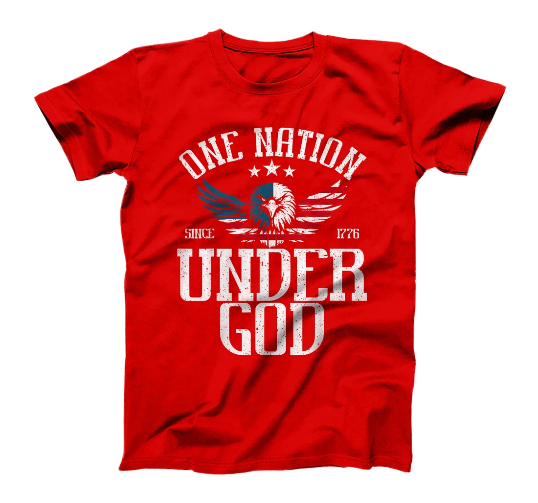 One Nation Under God T Shirt Fourth of July USA Patriotic T-Shirt