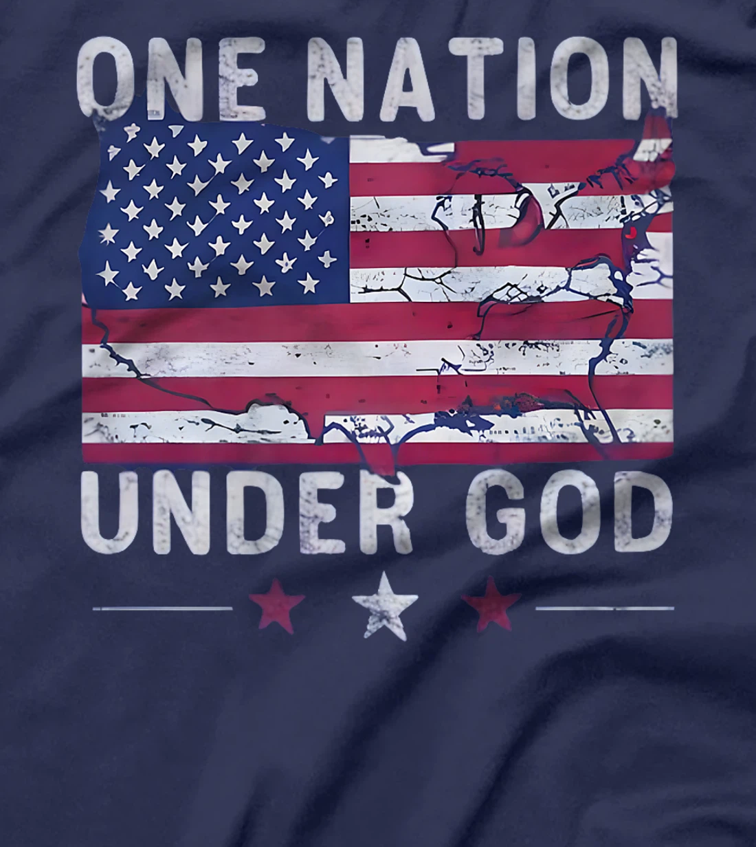 One Nation Under God 4th Of July America USA Christian Jesus Premium T-Shirt
