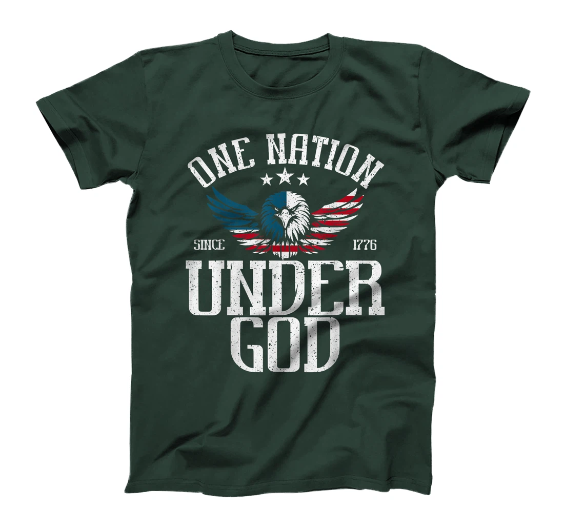 One Nation Under God T Shirt Fourth of July USA Patriotic T-Shirt