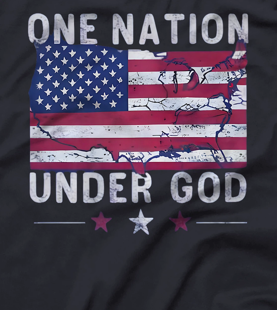 One Nation Under God 4th Of July America USA Christian Jesus Premium T-Shirt