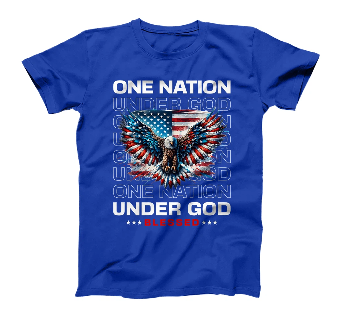 One Nation Under God: Proud USA Flag Patriotic American Premium T-Shirt