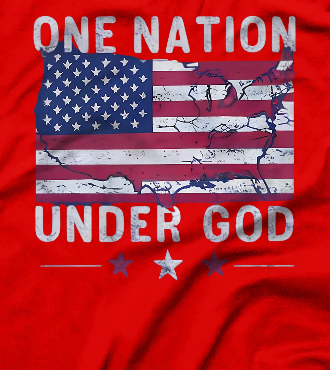 One Nation Under God 4th Of July America USA Christian Jesus Premium T-Shirt