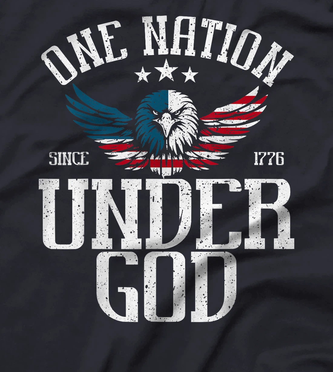 One Nation Under God T Shirt Fourth of July USA Patriotic T-Shirt