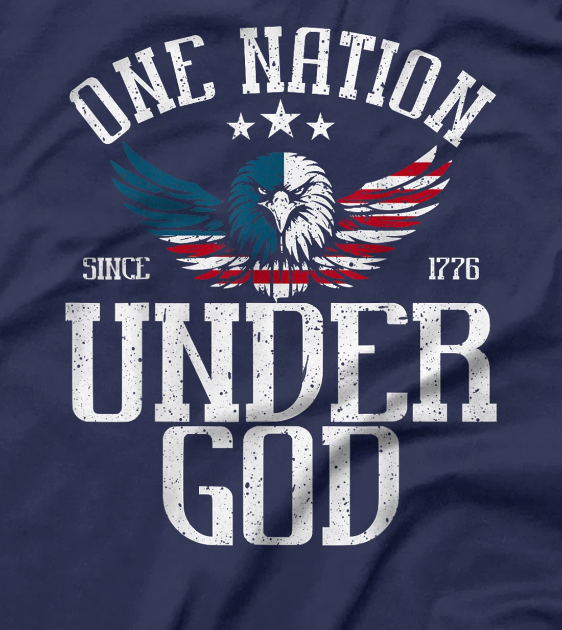 One Nation Under God T Shirt Fourth of July USA Patriotic T-Shirt