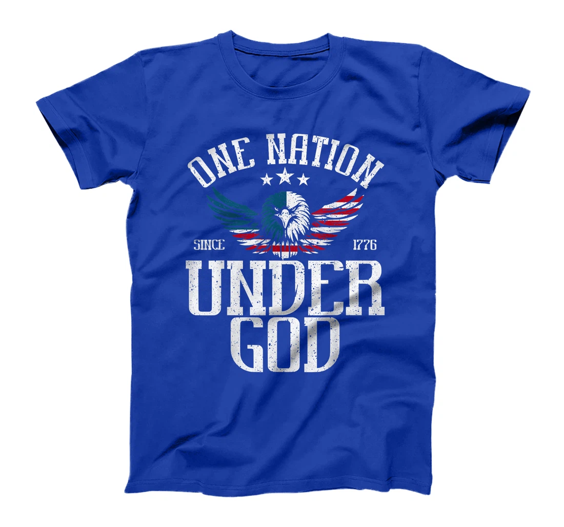 One Nation Under God T Shirt Fourth of July USA Patriotic T-Shirt