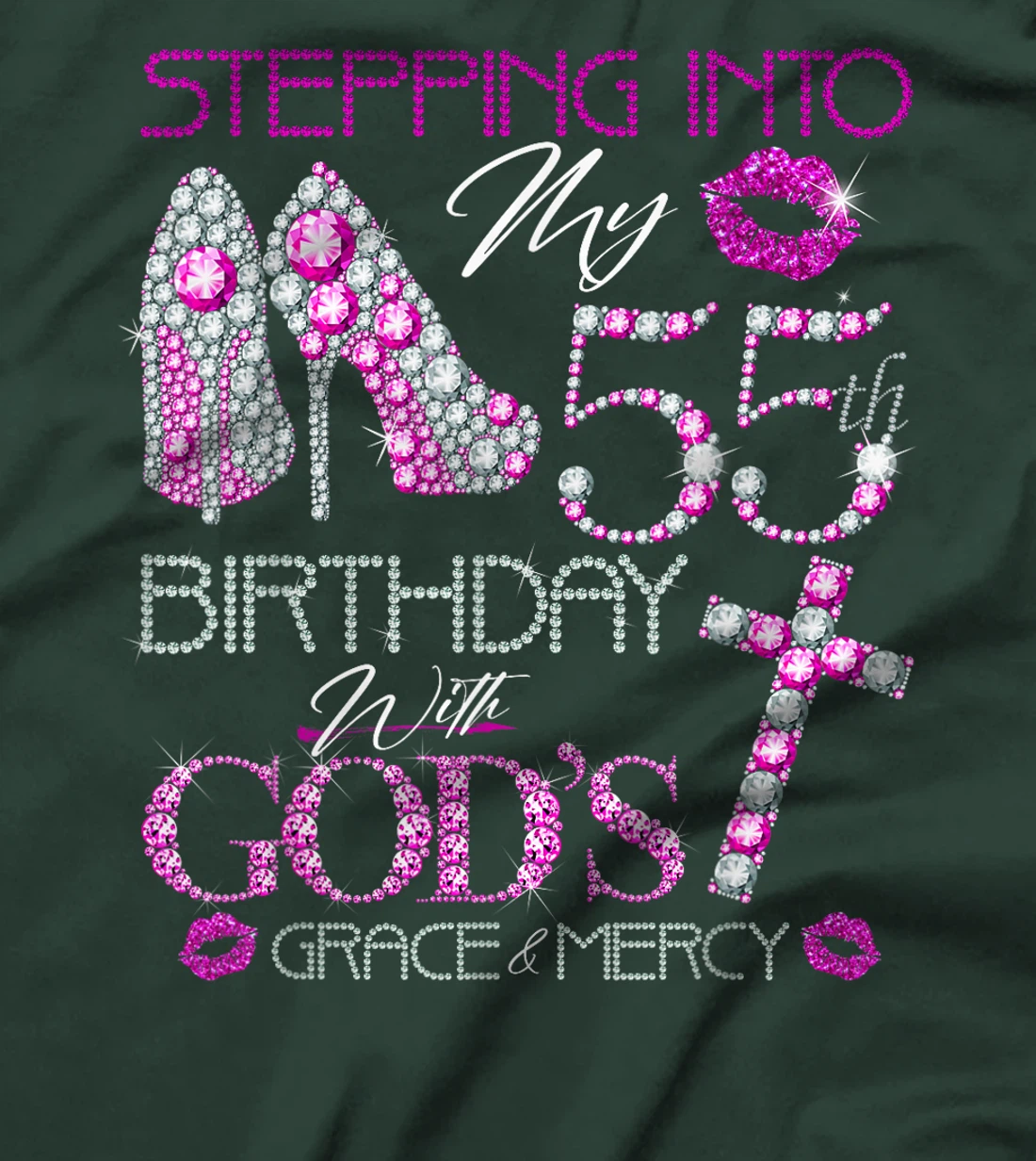 Stepping into my 55th birthday with gods grace and mercy T-Shirt