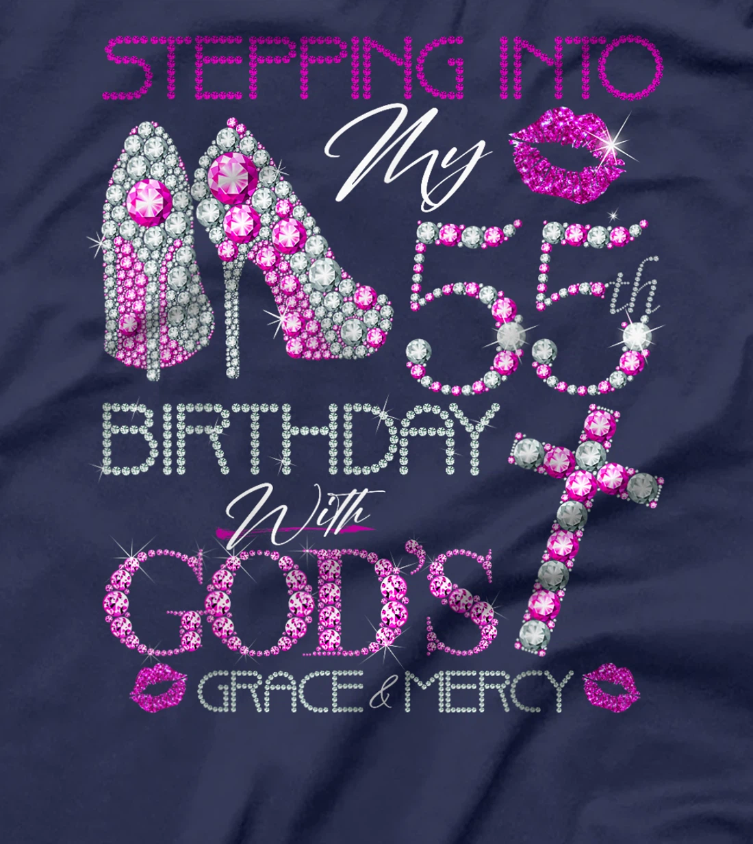 Stepping into my 55th birthday with gods grace and mercy T-Shirt