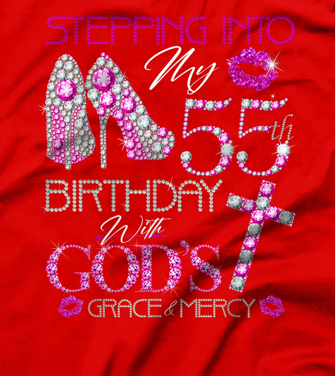 Stepping into my 55th birthday with gods grace and mercy T-Shirt