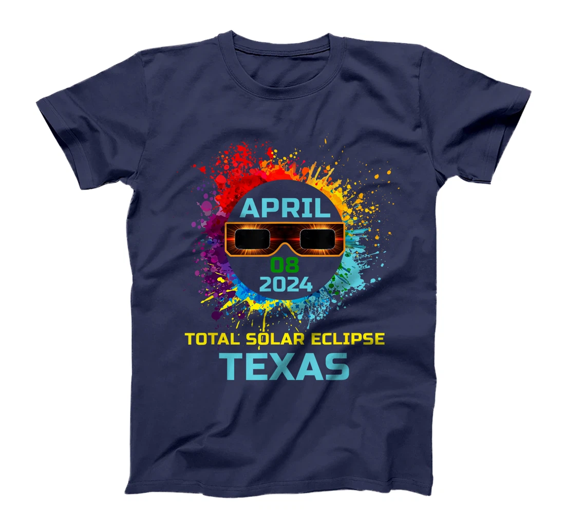 Total Solar Eclipse Texas 2024 Colorful Eclipse 04 08 24 T-Shirt