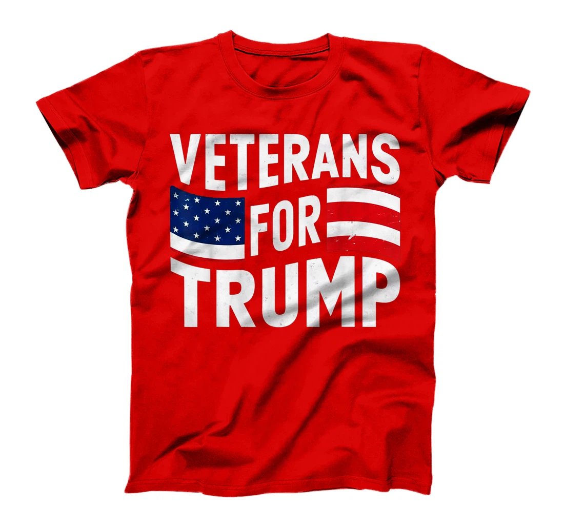 Veterans For Trump 2024 American Flag 4th Of July T-Shirt