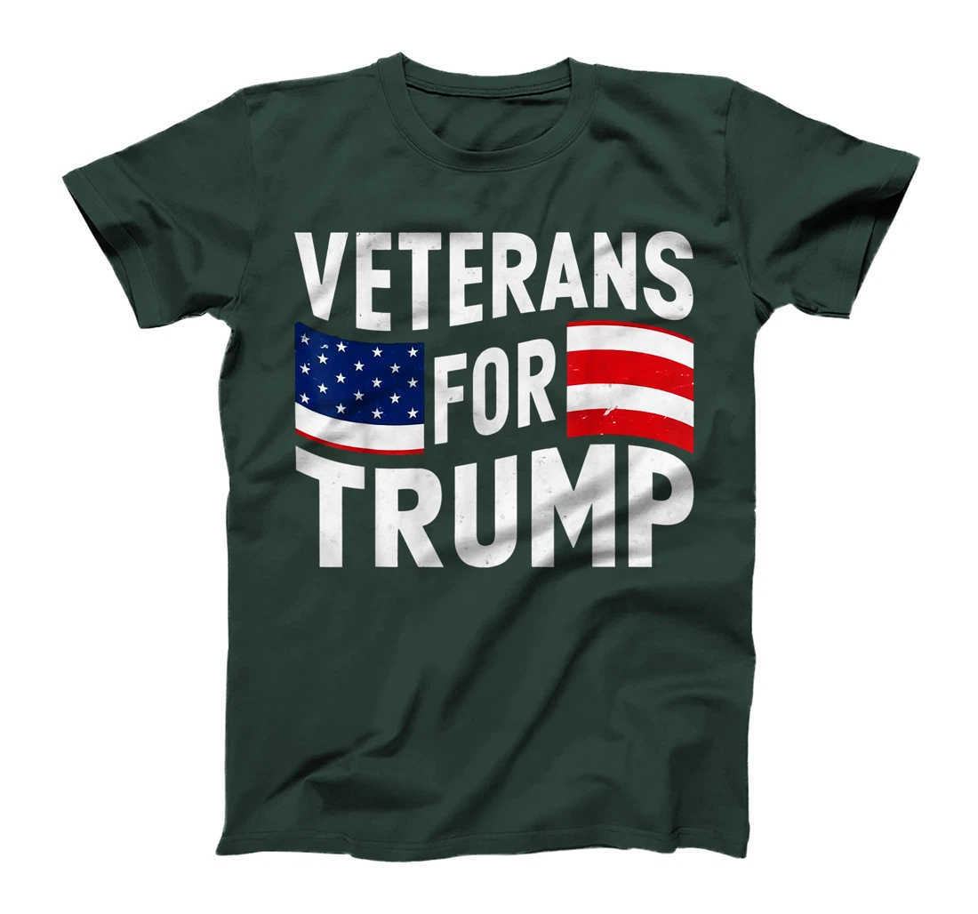 Veterans For Trump 2024 American Flag 4th Of July T-Shirt