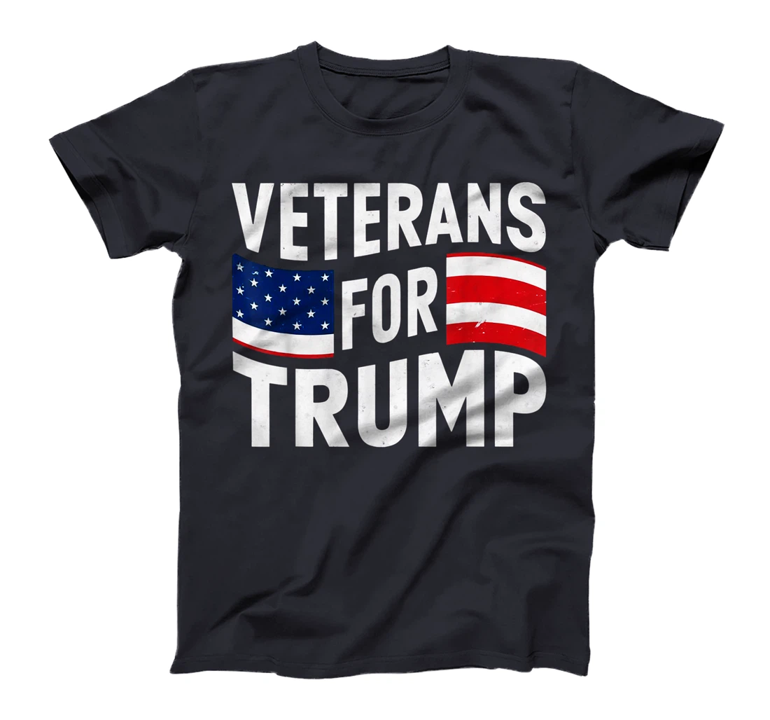 Veterans For Trump 2024 American Flag 4th Of July T-Shirt