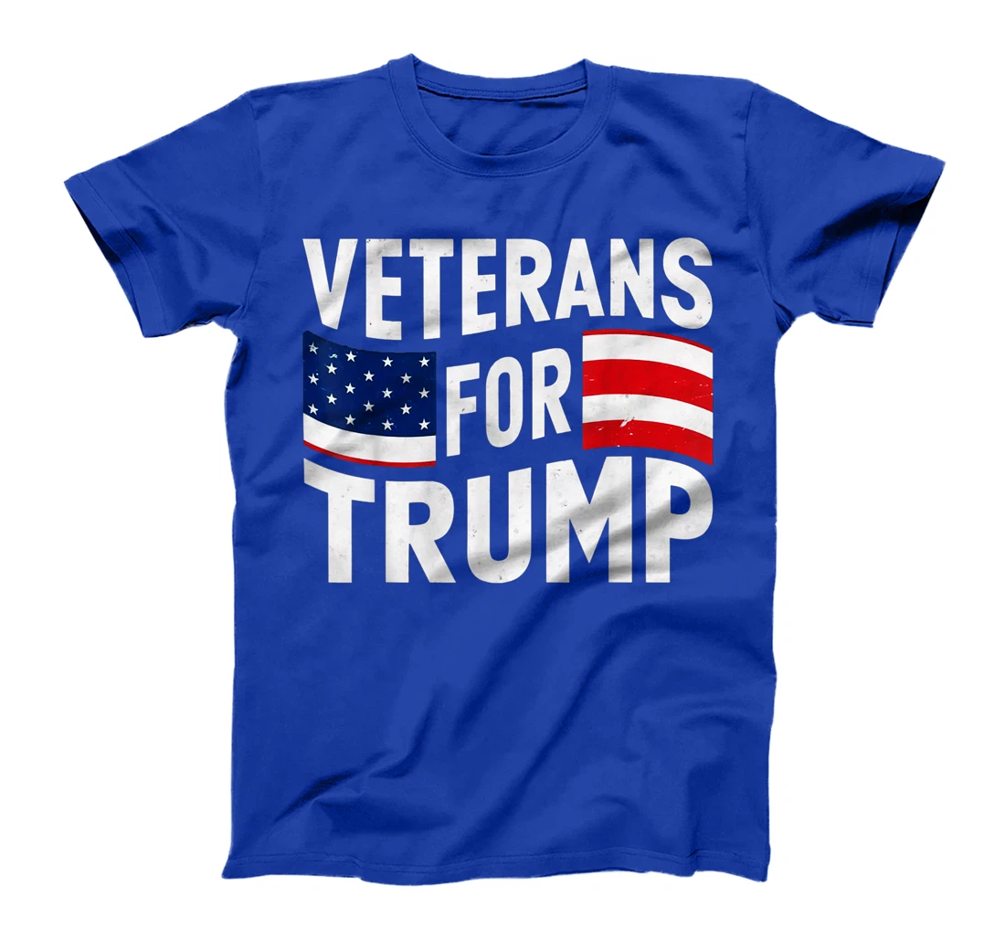 Veterans For Trump 2024 American Flag 4th Of July T-Shirt