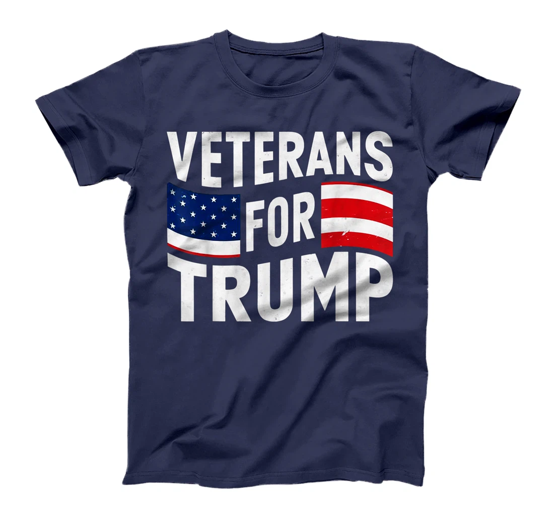 Veterans For Trump 2024 American Flag 4th Of July T-Shirt