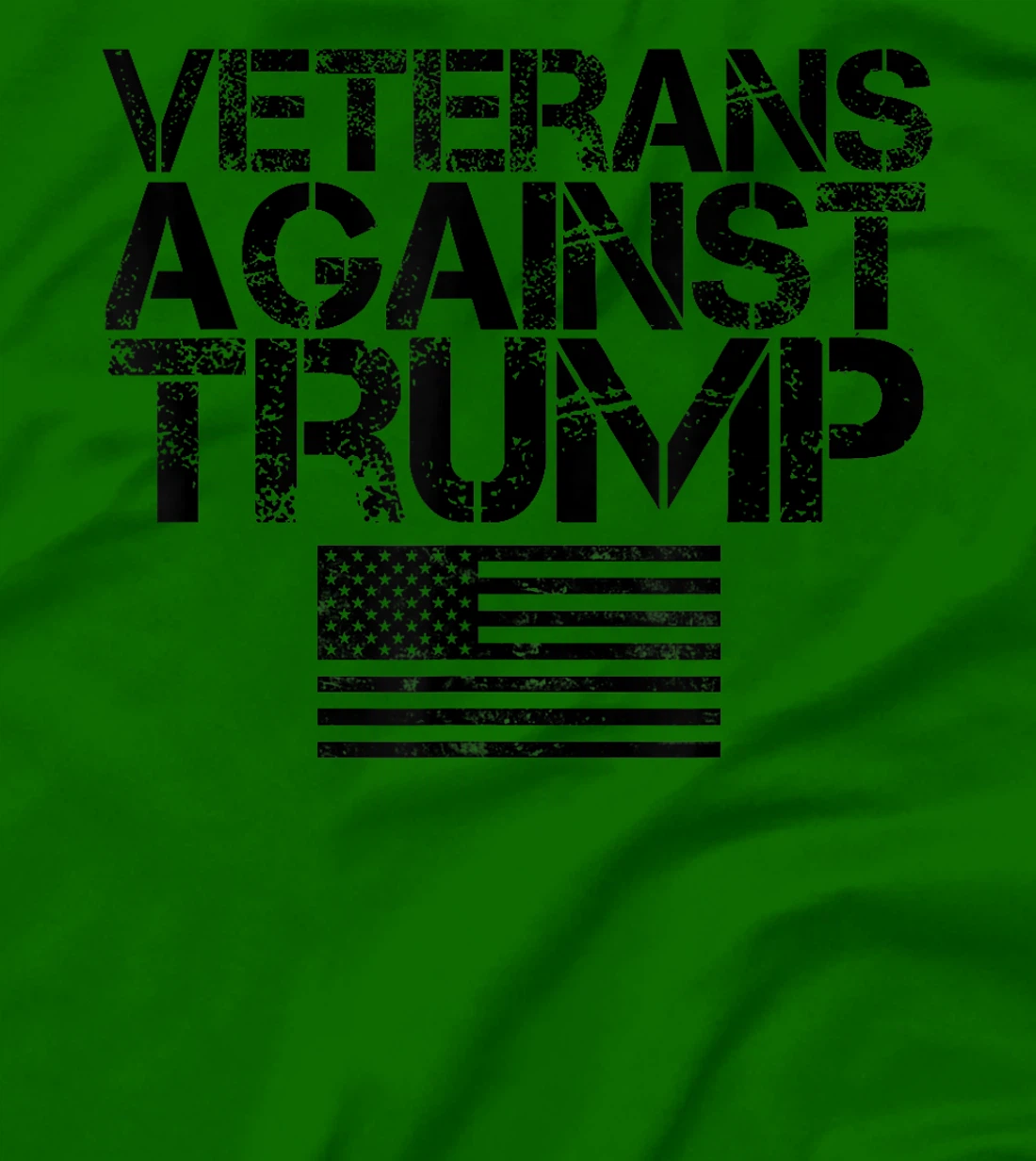 Veterans Against Trump Vintage Patriotic Flag Protest T-Shirt