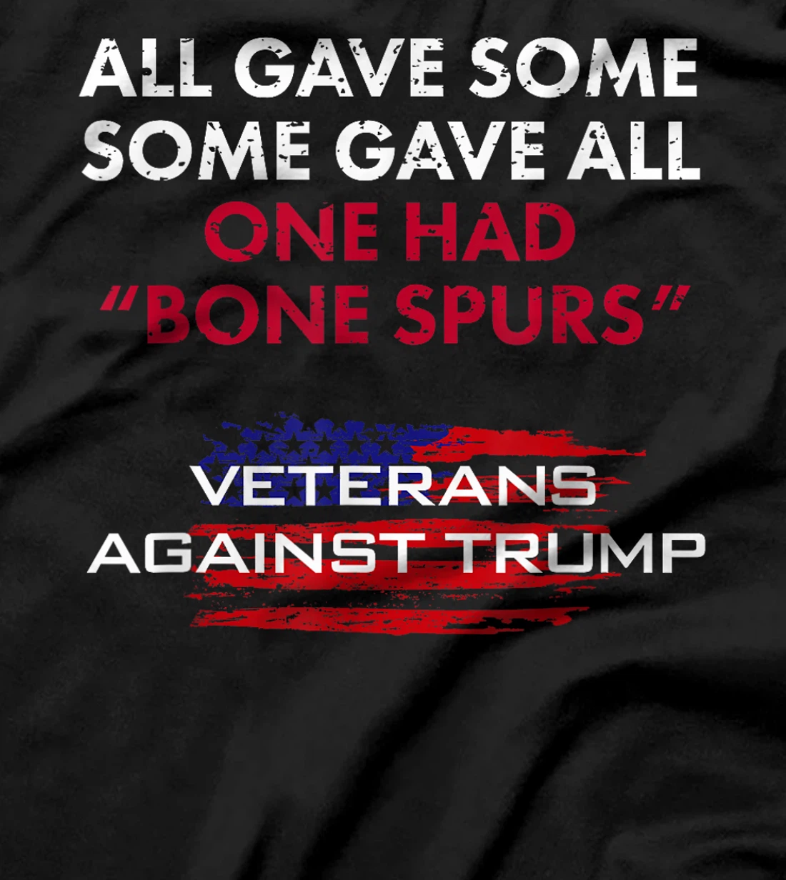 Veterans Anti-Trump Tshirt Draft Dodger Bone Spurs for Vets T-Shirt